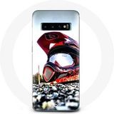 Maniacase Hoesje voor Samsung Galaxy S10 Moto Helm Cross