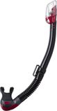 TUSA Hyperdry Elite II – Premium snorkel met droogtop systeem en hypoallergene siliconen mondstuk – Zwart/Donkerrood – SP0101QB MDR