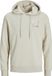 JACK & JONES JJVERNER SWEAT HOOD Heren S Moonbeam Katoen/Polyester