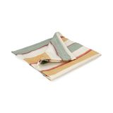 Serviette de table, coton recyclé, rayures estivales, 40 x 40 cm