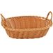 Kesper 17836 broodmand met handvat van kunststof vlechtwerk, 29 x 18 x 13 cm, bruin