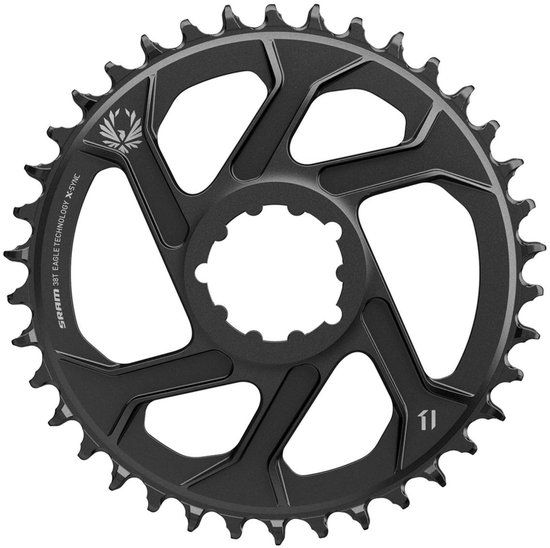 SRAM X-Sync 2 Kettingblad Directe Montage Aluminium 12-speed 6mm, zwart Uitvoering 38T