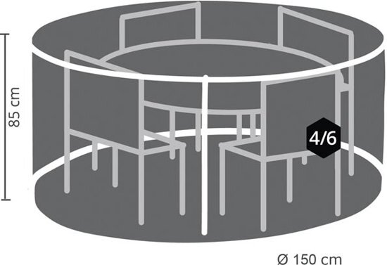 Perel Tuinset beschermhoes Ã 150 cm rond