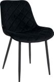 CLP Swing Eetkamerstoel - zonder armleuning - Velvet - Fluweel/zwart