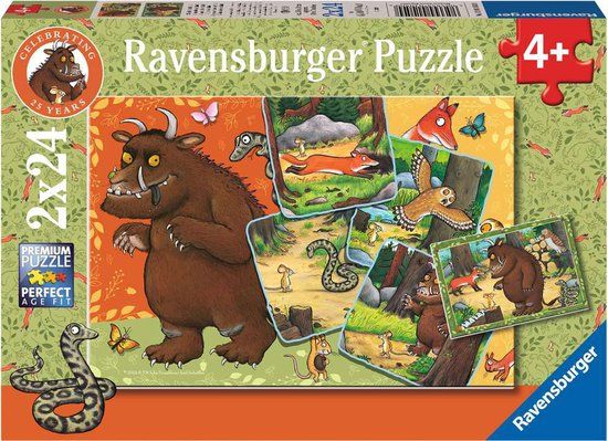 Ravensburger Kinderpuzzle 2x24 Teile - Der Grüffelo - 25 Jahre Grüffelo!