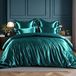 Luxe Satin Beddengoedset, 200 x 200 cm, Vert