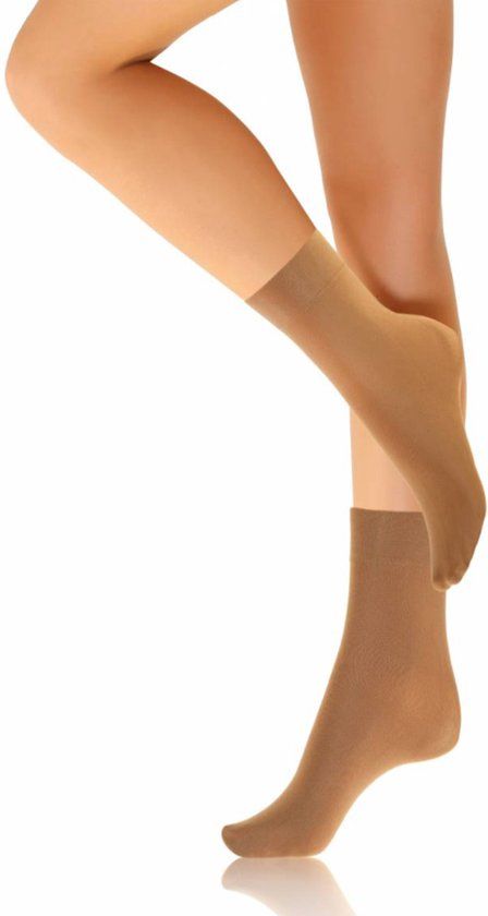 Gabriella 2-pack Microfiber Pantyhose Socks 50 DEN - Beige - One Size