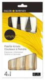 Daler Rowney Simply Paletmessen Set Metaal - 4 Stuks