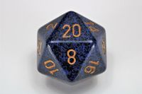 Chessex Dobbelsteen D20 Golden Cobalt 34mm - Accessoires