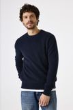 Garcia Heren Effen Trui Blauw Lange mouw