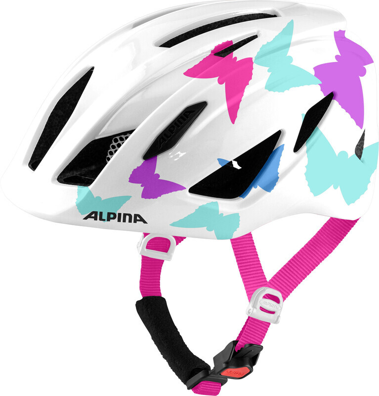 Alpina Pico Helmet Kids, pearlwhite butterflies gloss