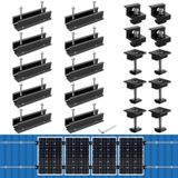 Merkloos Aluminium Montagebeugels voor Zonnepanelen, Compleet Set