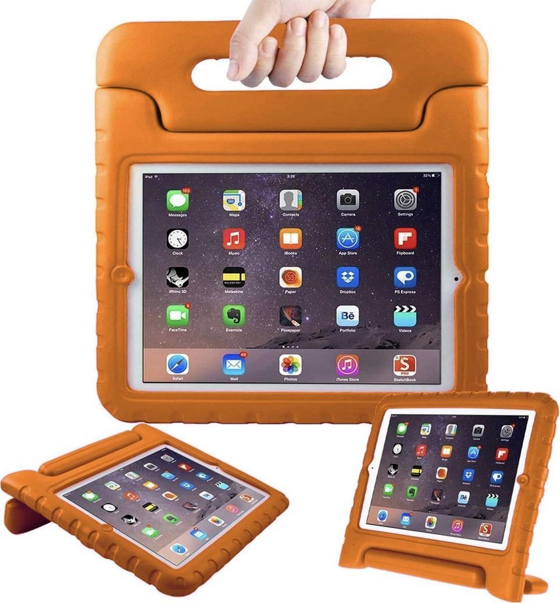 imoshion Kidsproof Backcover met handvat iPad 2 / 3 / 4 tablethoes - Oranje