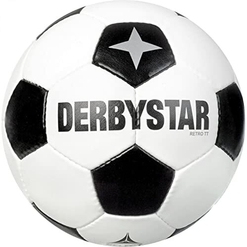 Derbystar Retro voetbalballen wit zwart 5