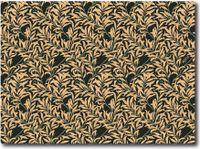 Tapis de table en plastique, beige avec motifs de feuilles