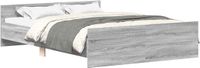 vidaXL Bedframe met hoofd- en voeteneinde, grijs sonoma, 120x190 cm