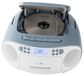 REFLEXION RCR2260 CD-speler met cassette en radio voor netvoeding en batterijen (FM-radio, LCD-display, AUX-ingang, hoofdtelefoonaansluiting) wit/blauw