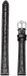 Hirsch Horlogeband Crocograin Zwart - Leer - 14mm
