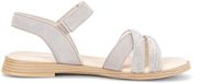 Gabor - Dames - Platte Sandalen - Suède - Met Sierstenen - Klittenband