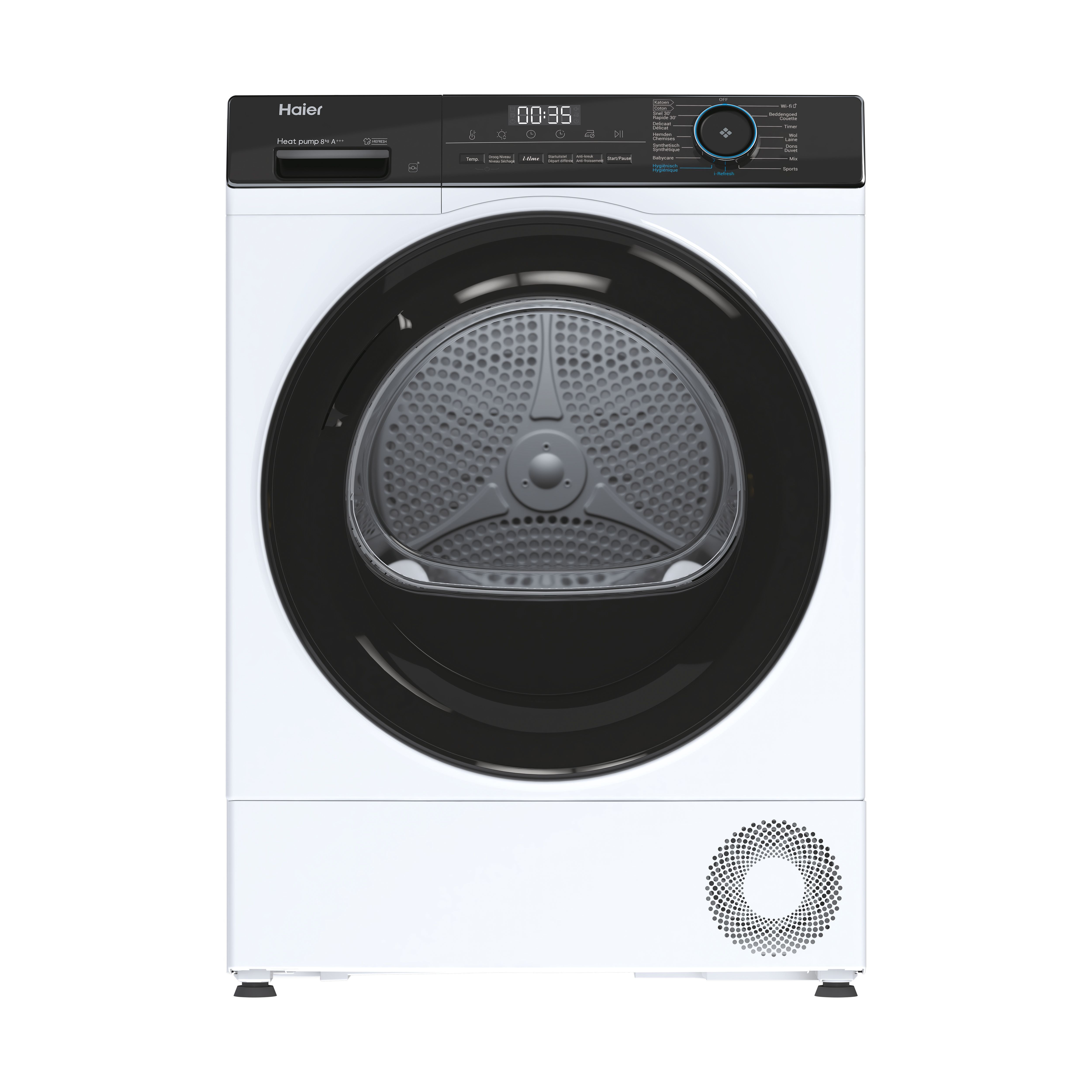 Haier I-Pro Series 3 HD80-A3939E - Warmtepompdroger - 8 kg - A+++ - Wit
