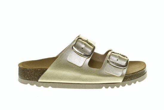 Scholl Noelle gouden tweeband slippers maat 36