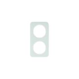 Hager R.1 R1 frame 2 elementen glas wit Polar