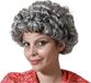 Atosa Perruque de déguisement Femme - Grand-mère/vieille femme - Gris - Avec permanente bouclée