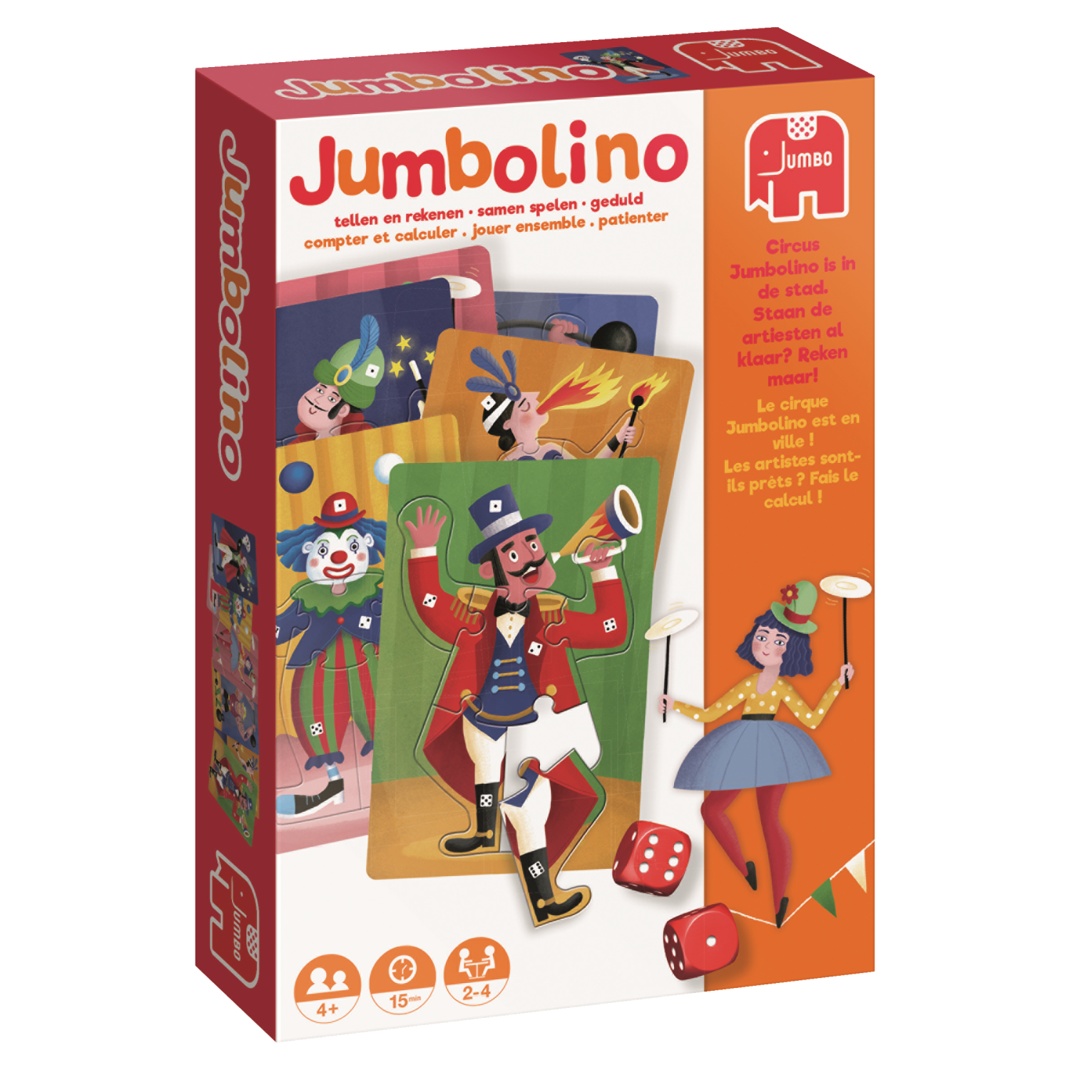 Jumbo Lino Bordspel - Hout - Meerkleurig - Vanaf 4 Jaar
