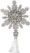 Merkloos / Sans marque Koopman International Kerstboom piek - sneeuwvlok - kunststof - zilver glitter - 20 cm