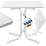 Beautissu Bistrotafel Buiten 60x60 cm Waterdicht – Inklapbare Vierkante Tuintafel Terrastafel Balkontafel – Campingtafel Statafel Eettafel – Hoogte 70 cm – Wit – Bistroni