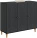 vidaXL Dressoir Zwart Bewerkt Hout