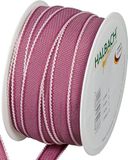 Halbach Seidenbänder Decoratielint katoenlook met boogrand, breedte: 15 mm lengte: 25 m