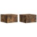 vidaXL Muurbevestigde Nachttafel 2 st Gerookt eiken 49 x 34,5 x 20 cm