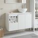 Maison Exclusive - Set de deux meubles de salle de bain, blanc, dimensions : 79,5 x 41 x 80 cm