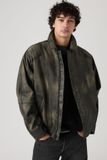 Levi's Jabril veste en cuir - Homme - S - Noir / Worn In Black Leather Noir