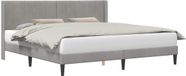 vidaXL Bedframe met hoofdeinde Lichtgrijs 180 x 200 cm Fluweel