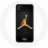 Maniacase Etui voor Xiaomi Redmi 9C air michael jordan logo geel