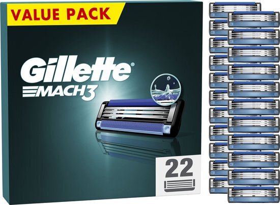 Gillette Mach3 -Navulmesjes - Voor Mannen - 22 Navulmesjes