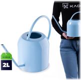 KADAX gieter 2 l van gepoedercoat staal, kleine bloemengieter met lange, nauwkeurige tuit voor kamerplanten, metalen gieter (blauw)