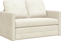 vidaXL Slaapbank Crème Fluweel 204 x 122 x 60 cm