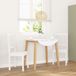 VidaXL Eetkamerstoelen 2 st massief hout rubber wit