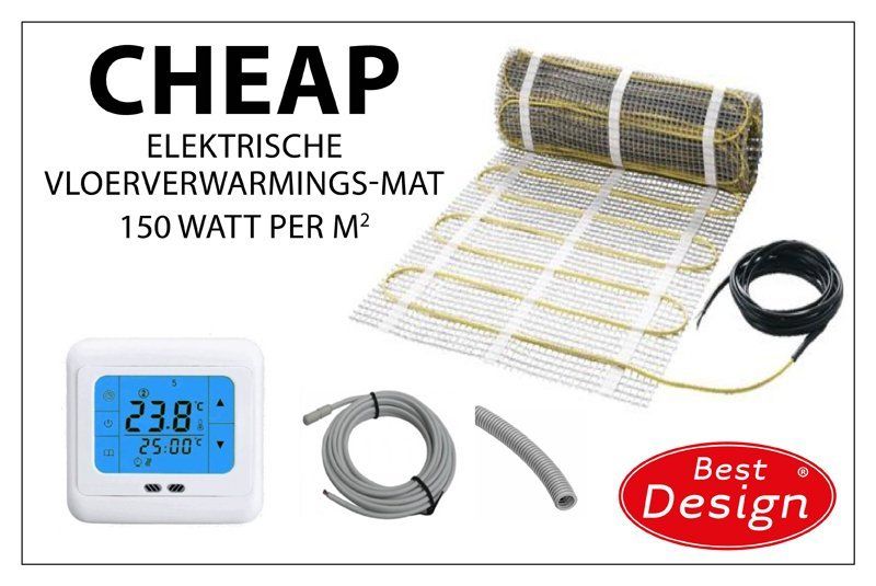 Elektrische vloerverwarming 1.0m2 - Best Design - 8718274535310