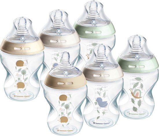 Tommee Tippee Natural Start Anti-Colic Baby Bottles - 260ml (6-Pack)