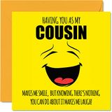 Grappige Make Me Smile Grappige verjaardagskaart voor neef – Make Me Smile – grappige verjaardagskaart voor neef van ouders, verjaardagscadeau voor nichtje – 145 mm x 145 mm