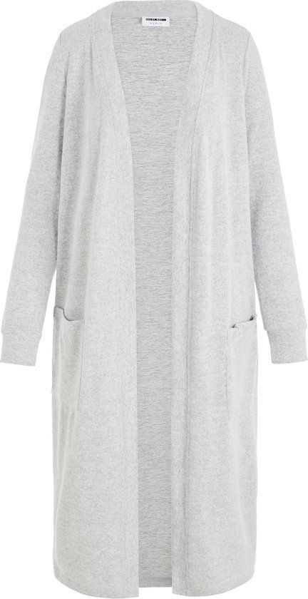NOISY MAY NMCITY L/S LONG CARDIGAN NOOS - Light Grey Melange - Maat L