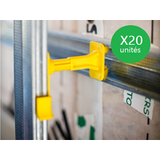 Isover – Appui Optima 2 120mm – Lot De 20 Unités – Entretoise À Clipser Pour Murs – Réglage Rapide Et Précis Sans Outils