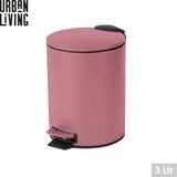 Urban Living "BLUSH" Badkamerafvalbak 3L met Pedaal en Soft-Close Sluiting