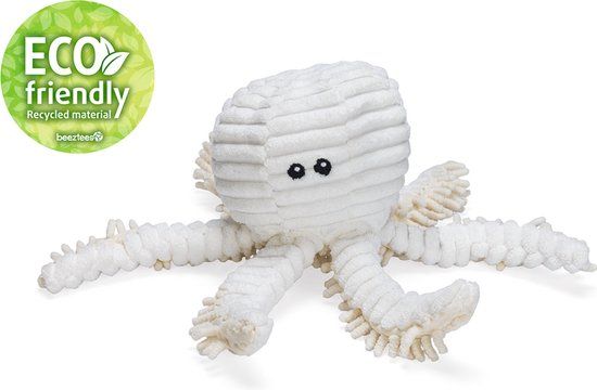 Beeztees Eco Honden Knuffel Octopus Okki - Beige - 26 cm