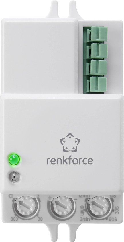 Renkforce 1530623 HF-bewegingsmelder Plafond, Wand 360 ° Relais Wit