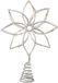 Decoris Kerstboom ster/bloem piek/topper met LED verlichting warm wit 27 cm met 20 lampjes - LED verlichte pieken - kerstversiering
